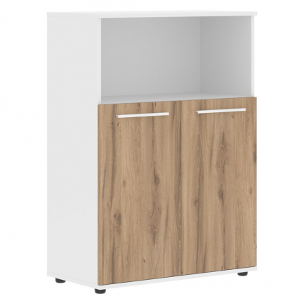 Шкаф с глухими малыми дверьми EDIS EMCS 85.3 Дуб Денвер светлый Белый Белый_0