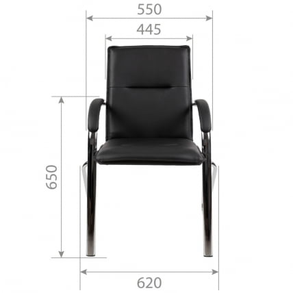 Комплект офисных кресел CHAIRMAN 851 экокожа Черный_5