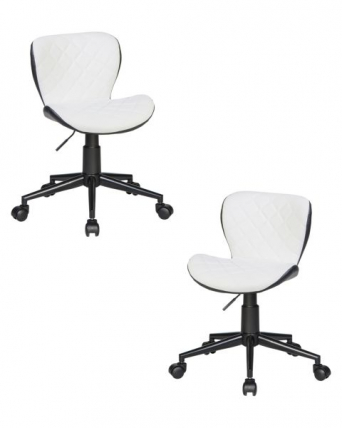 Офисное кресло для персонала DOBRIN RORY (бело-черный) 2 шт_0