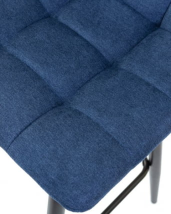 Стул барный ДОБРИН НИCОЛЕ (черные матовые ножки, синяя ткань (УФ860-14Б)) 2 шт / DOBRIN NICOLE (UF860-14B))_9