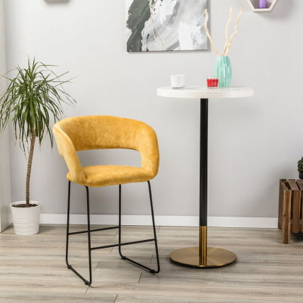 Кресло полубар Hugs желтый/Линк_7