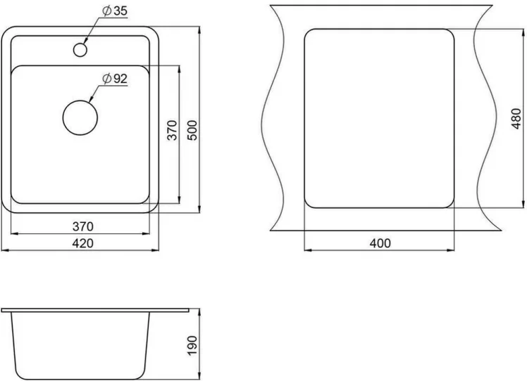 Кухонная мойка STANDART 4202 Бежевый_2