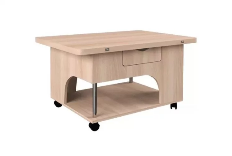 Стол-трансформер раскладной Стэп Ясень Шимо светлый_0