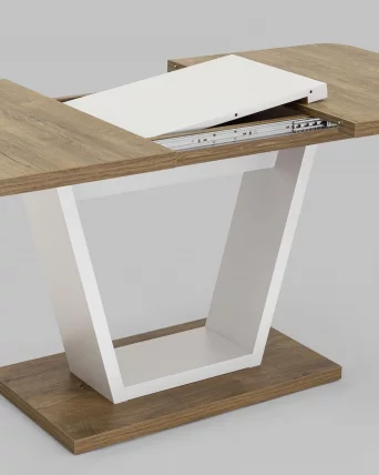 Стол раскладной Vector 120-160 дуб Ка-пепел_4