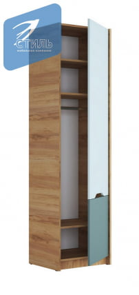 Шкаф RICH ШК-001 Мята/Сумеречный голубой/дуб крафт золотой_2