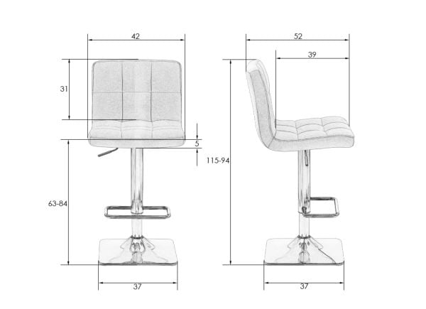 Стул барный DOBRIN DOMINIC (черный велюр (MJ9-101)) 2 шт_9