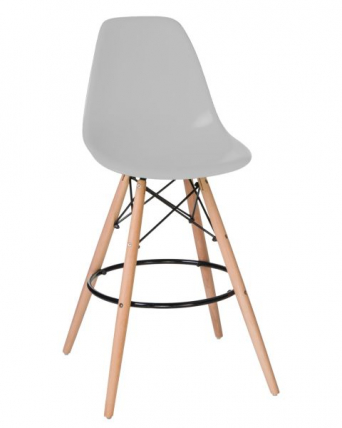 Стул барный DOBRIN DSW BAR (ножки светлый бук, цвет сиденья светло-серый (GR-01)) 2 шт_1