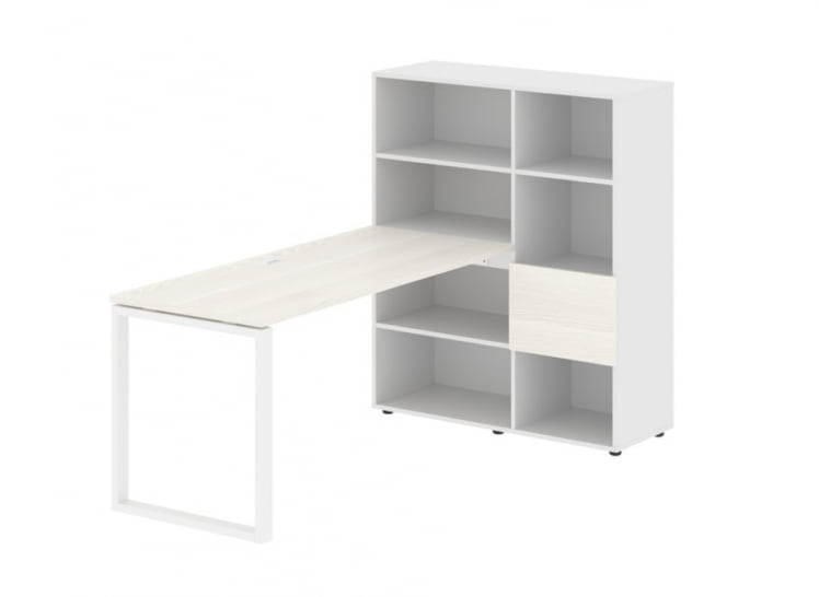 Рабочая станция EDIS EQRST 1115 Ясень Траун Белый Белый_0