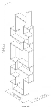 Стеллаж Twist Дуб Сонома_1