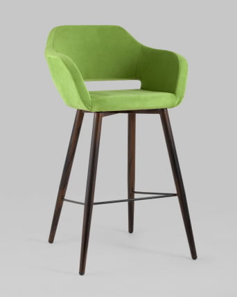Стул барный Саймон Б велюр Травяной_1