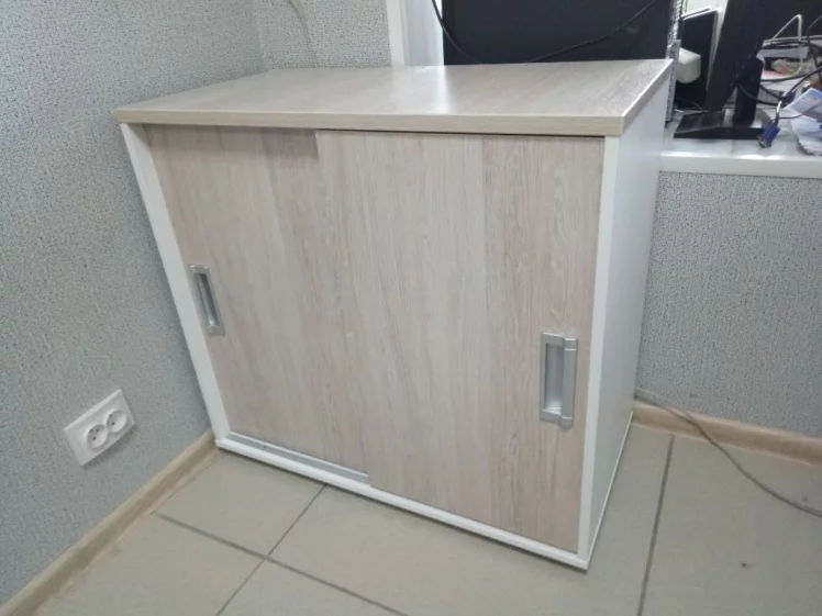 Тумба-купе Deka 9.02.08 Дуб Сантана светлый/Белый_4