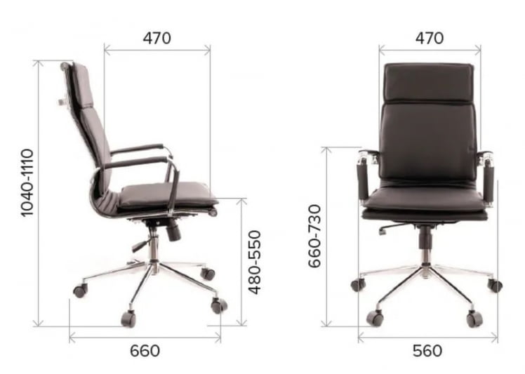 Кресло руководителя Nerey T экокожа Черный_4