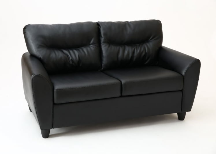 Диван двухместный Наполи Премиум Д2 Санторини 401 (черный) Категория 1_2