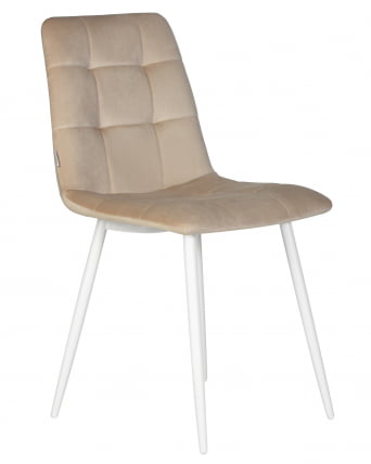Стул обеденный DOBRIN CHILLY (Бежевый Holland 07, основание белое)_1
