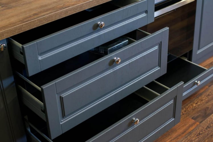 Тумба кухонная 800 с 3 ящиками (4) Мокка ЛД 274.160.000.134 Черная Дуб фактурный антрацит_1