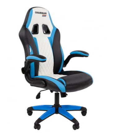Кресло геймерское CHAIRMAN GAME 15 черный/голубой/белый_0
