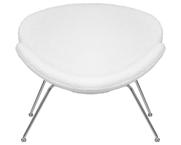 Кресло дизайнерское DOBRIN EMILY (белый (букле) ткань , хромированная сталь) 2 шт_6