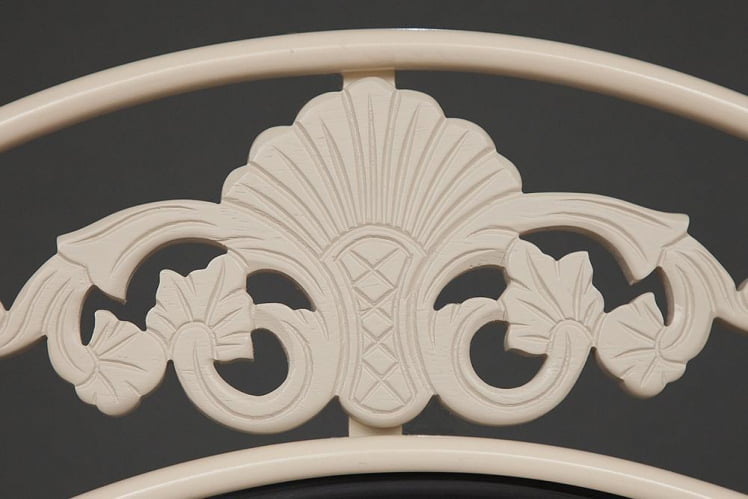 Столик туалетный CANZONA (столик/зеркало + стул) белый_1