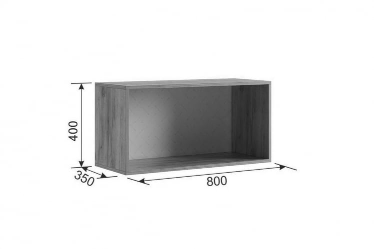 Антресоль двухдверная Бери MPR-025 Дуб крафт золотой/графит_3