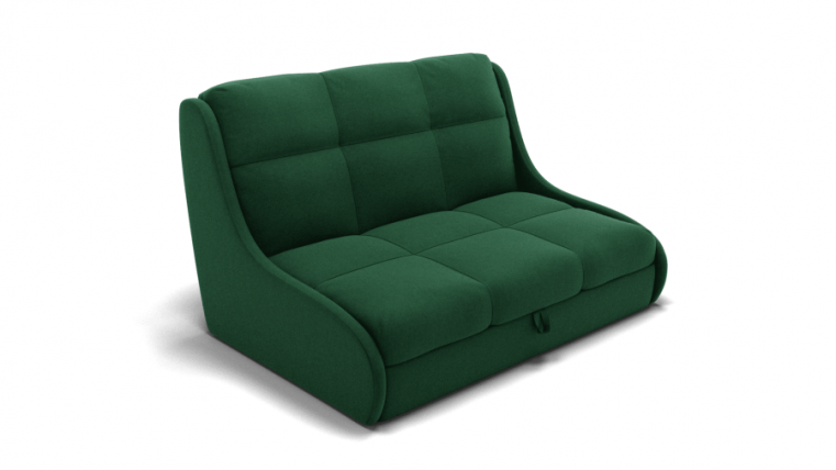 Диван Куба 700 (ЗР) Цвет фасада: Зеленый; Тип: Прямой; Материал фасада: Металл/Велюр_0