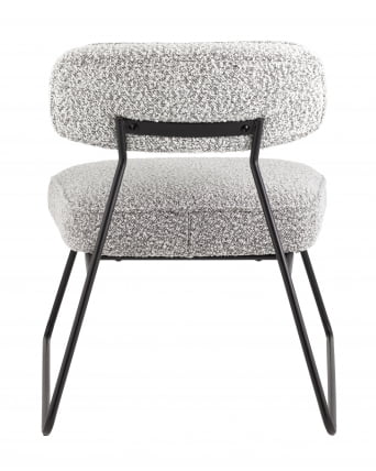 Кресло лаунж Кате букле серый / Kate_3