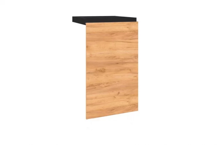 Фасад тумбы кухонной 450 Шервуд ЛД 281.620.000 Дуб золотой Черный_0