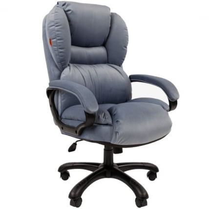 Кресло руководителя CHAIRMAN 434 HOME велюр Голубой_0