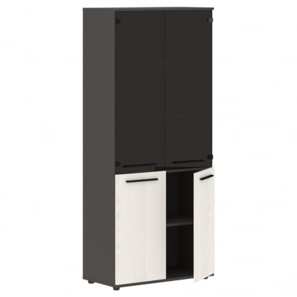 Шкаф комбинированный EDIS EHCS 85.2 Ясень Траун Черный Мокко_1