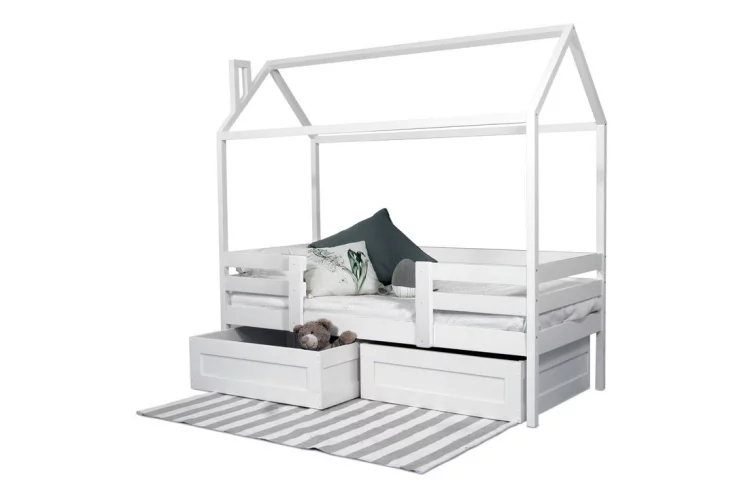 Кровать-домик RooRoom кд-22С с ящиками Серый_0
