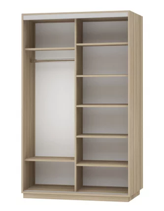 Шкаф-купе двухдверный Экспресс Дуо 1400х2400h Париж/Ясень шимо светлый_1