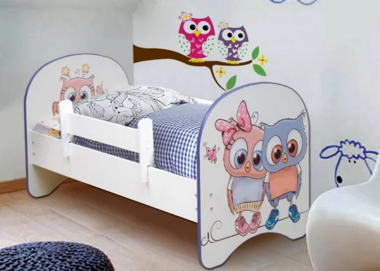Кровать детская с фотопечатью без ящика 800*1900 Совята_0