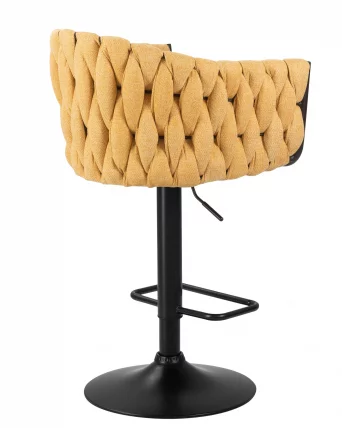 Стул барный DOBRIN LEON Желтая ткань LAR 275-8_3