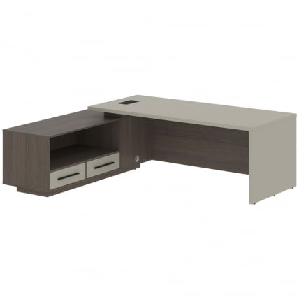 Стол руководителя левый VELION VCT 2319 L Аметист Дуб Сильвер_0