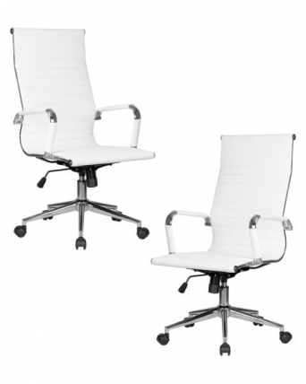 Офисное кресло для руководителей DOBRIN CLARK SIMPLE (белый) 2 шт_0