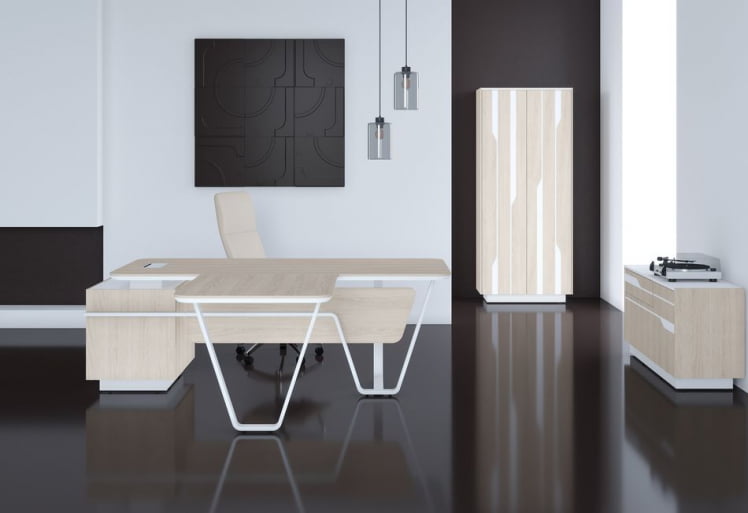 Стол для заседаний Line СФ-571734.1 Дуб светлый Белый_1