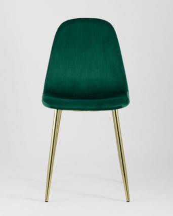 Стул Валенсия велюр золотые ножки Зеленый_1