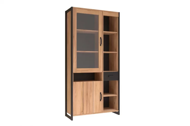 Шкаф Техно ЛД.678.010.000 Дуб золотой/Чёрный_0