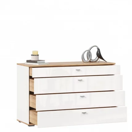 Комод 1200 с 4 ящиками Фиджи ЛД 659.050.000 Дуб Золотой Белый_3