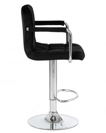 Стул барный DOBRIN KRUGER ARM Черный велюр MJ9-101_2