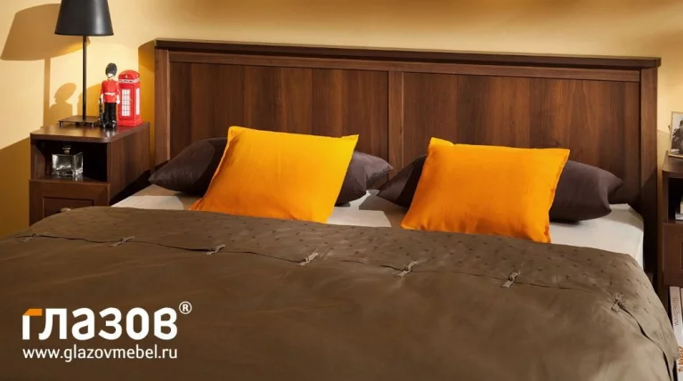 Кровать (1400) Sherlock 43 Орех шоколадный (спальня)_2