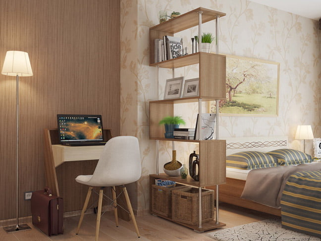 Стеллаж Стойка 6 ясень шимо темный_2