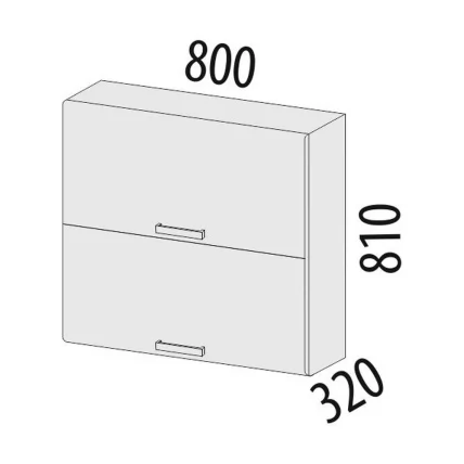 Шкаф кухонный Графит 74.97 Сосна Астрид /Ваниль/Графит_1