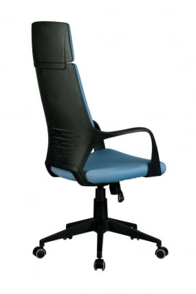 Кресло оператора Riva Chair 8989 (черный пластик) Синий_3