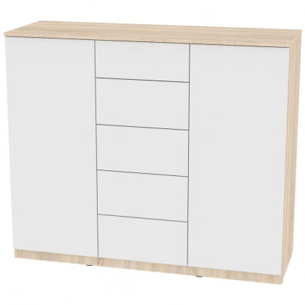 Комод Калисто(K25)1147х1352х468PUSHtoOPEN(ДСС-Белый)_0