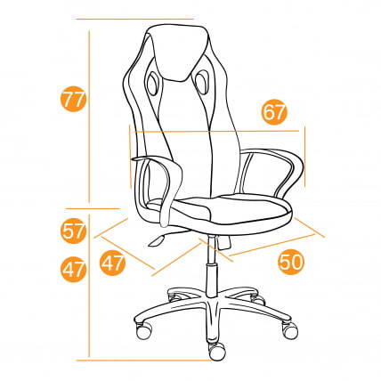 Кресло RACER GT new кож/зам/ткань, металлик/серый, 36/12_16