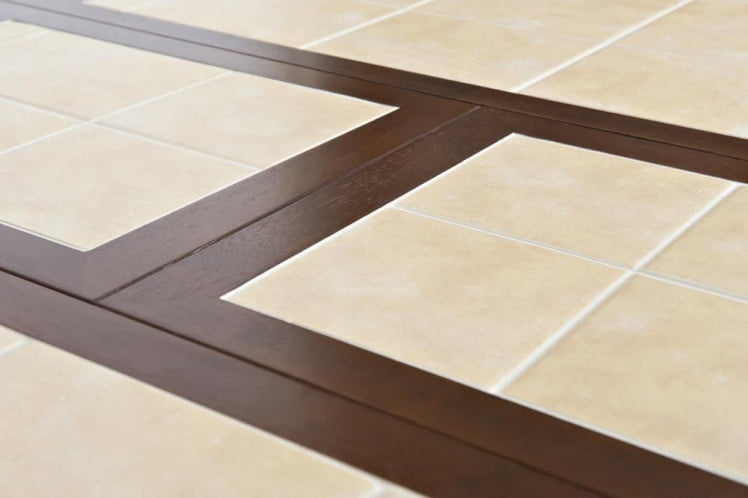 Стол круглый с плиткой раскладной CT 4257 дерево гевея/плитка, 107(145)х107х75см, Темный Дуб, плитка без рисунка_6