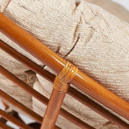 Кресло PAPASAN 23/01 W /с подушкой/ диаметр подушки 129 см, 115х101х104 см, Cognac (коньяк), ткань Старт_3