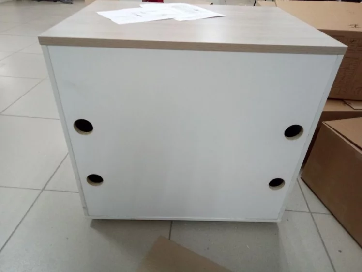 Тумба-купе Deka 9.02.08 Дуб Сантана светлый/Белый_5