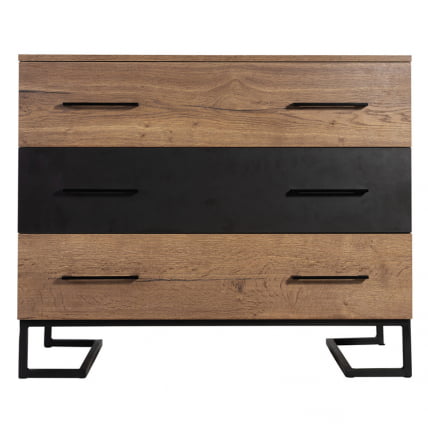 Комод Loft с 3 ящиками Дуб табак/Графит_2
