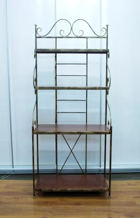 Этажерка Полонез кованая 700 с деревянными полками_3